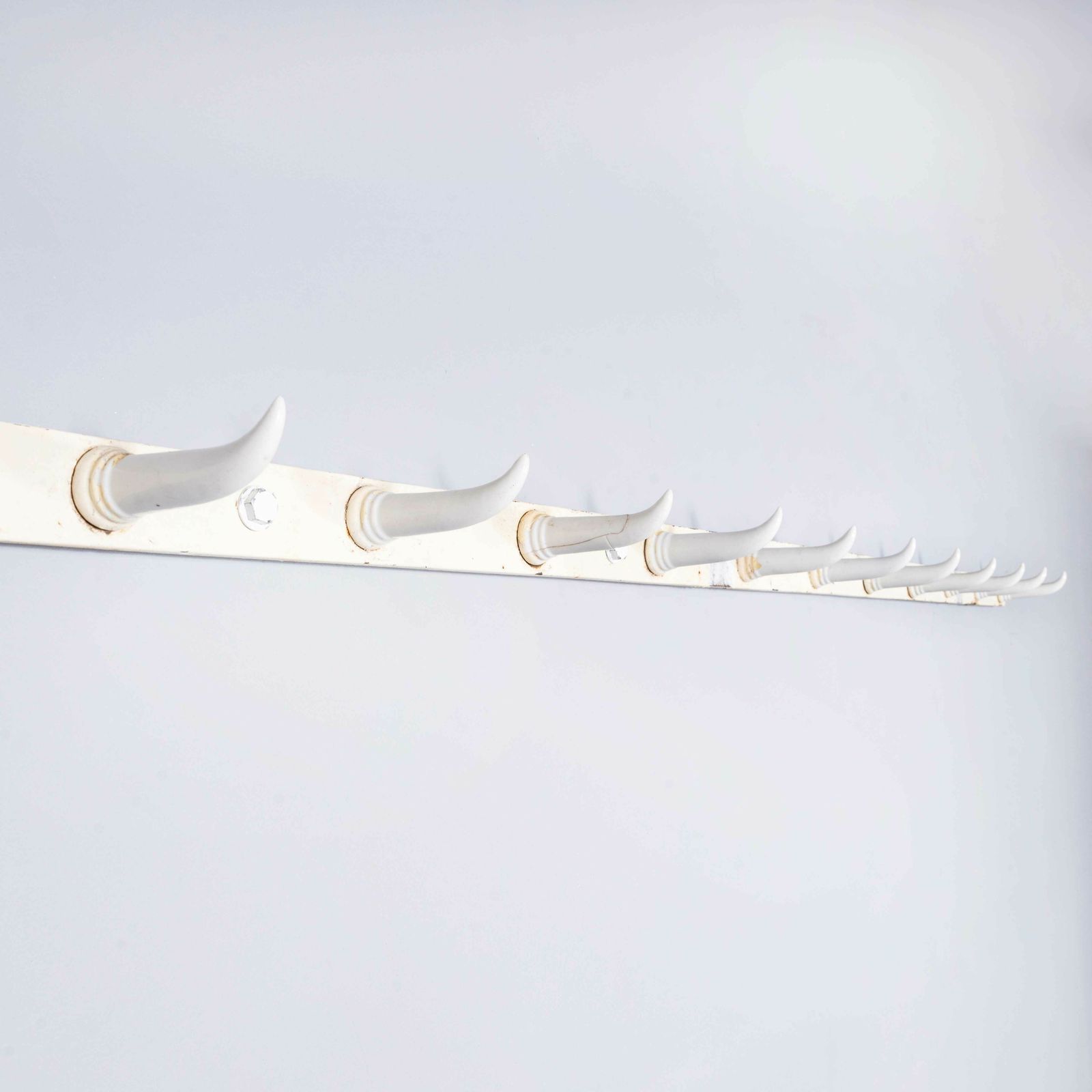 19th Century French Original Cast Iron Butchers Hooks – Long Hook Rack