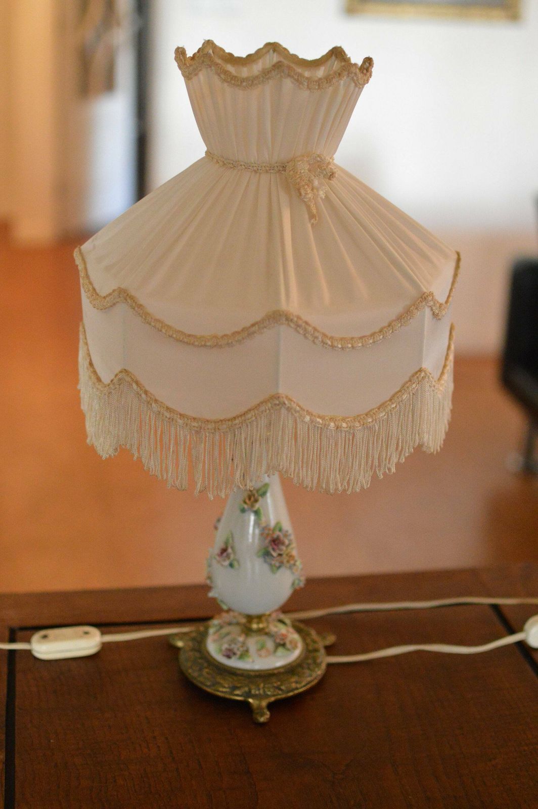 Pair Of 1960s Porcelain Lamps Art Deco Mid Century photo 357.0