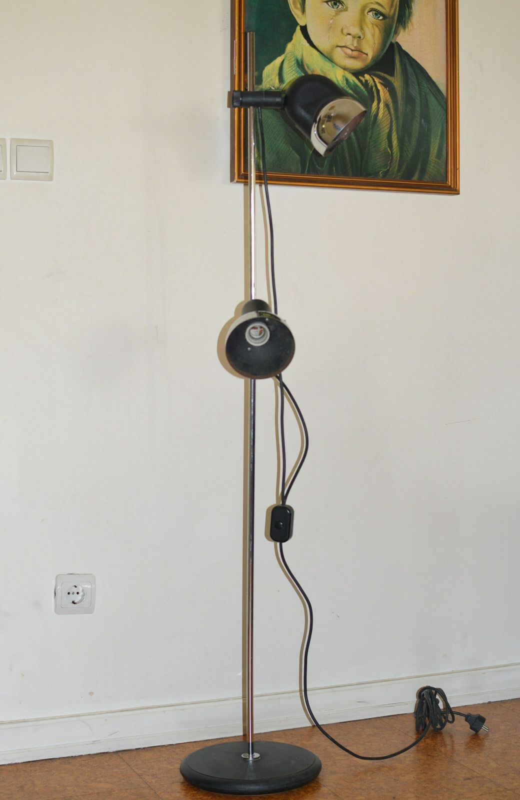 Vintage Lamp Floor Space Age Atomic 1970 Industrial Lamp