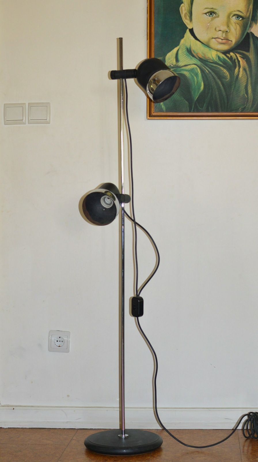 Vintage Lamp Floor Space Age Atomic 1970 Industrial Lamp photo Lighting