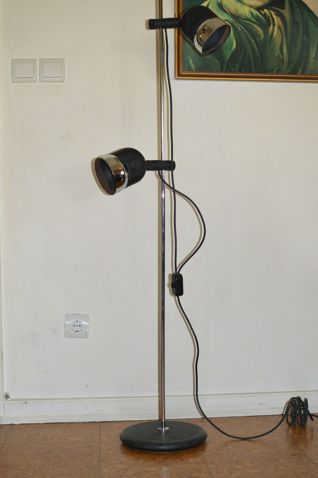 photo for sale Vintage Lamp Floor Space Age Atomic 1970 Industrial Lamp