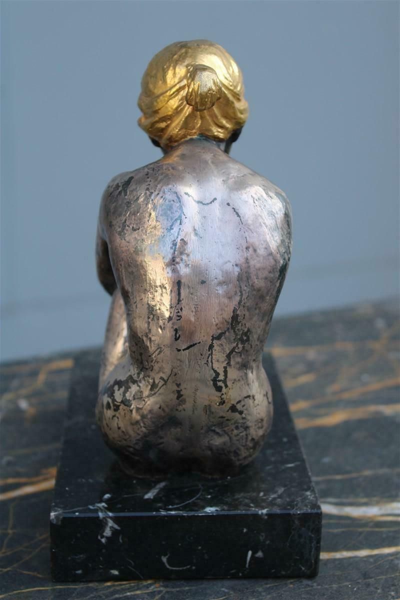 Sculpture Of Womanin Silver Foil And Gold Italy 1970s Guido Mariani photo buy