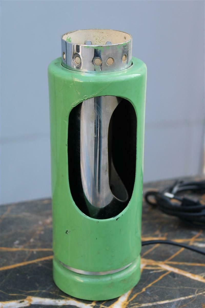 photo furniture Mid Century Italian Eclisse 1950s Green And Steel Table Lamp