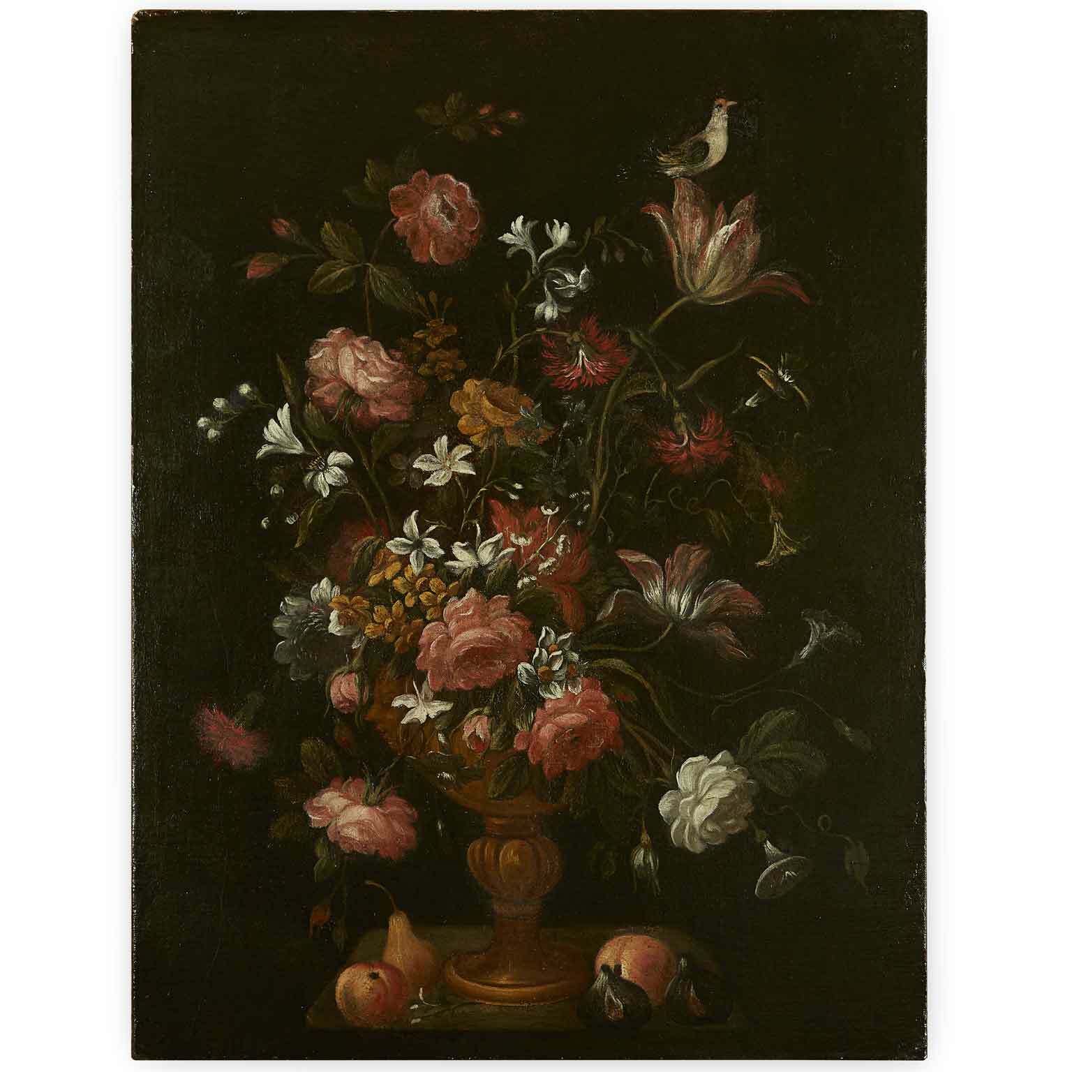 Pair Of Still Lifes Of Flowers From The 1600s photo furniture