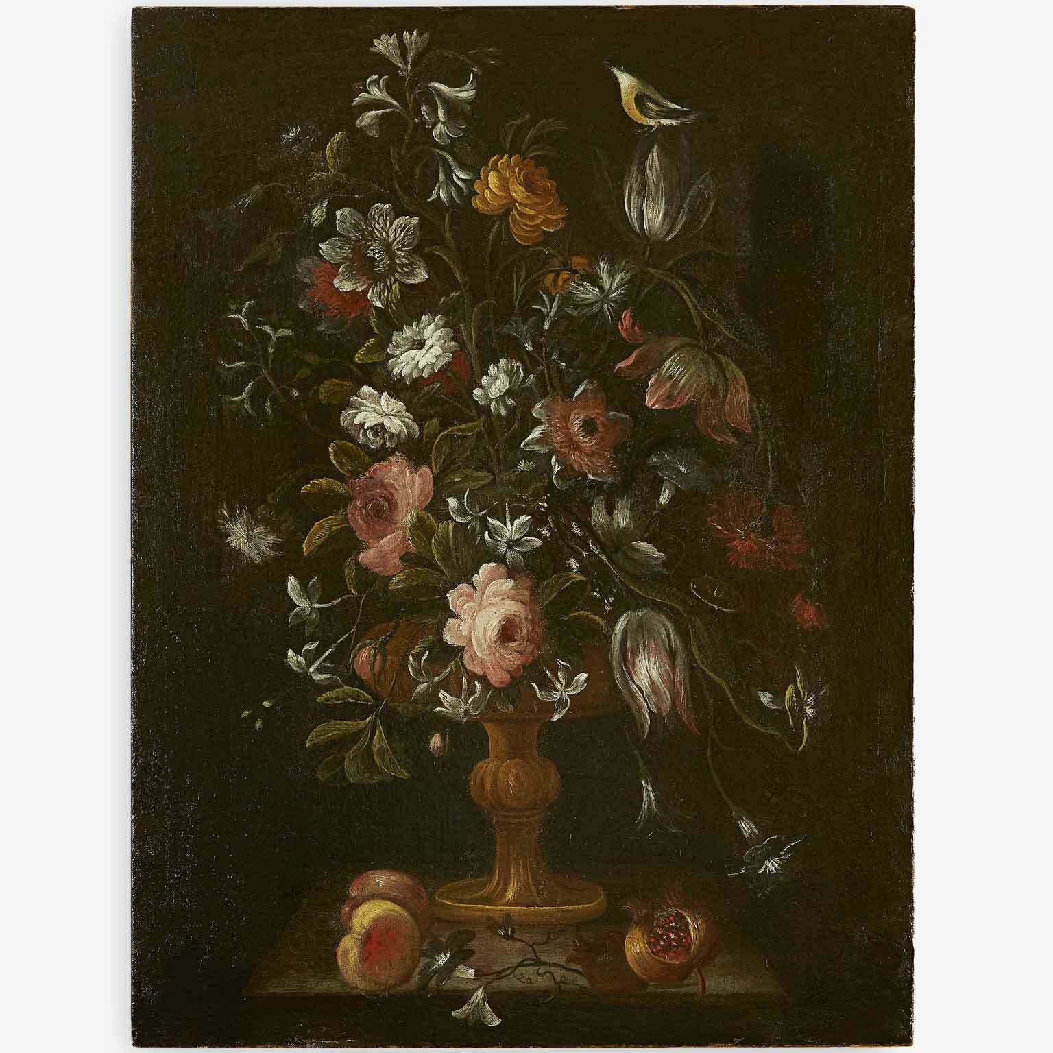 Pair Of Still Lifes Of Flowers From The 1600s photo Art