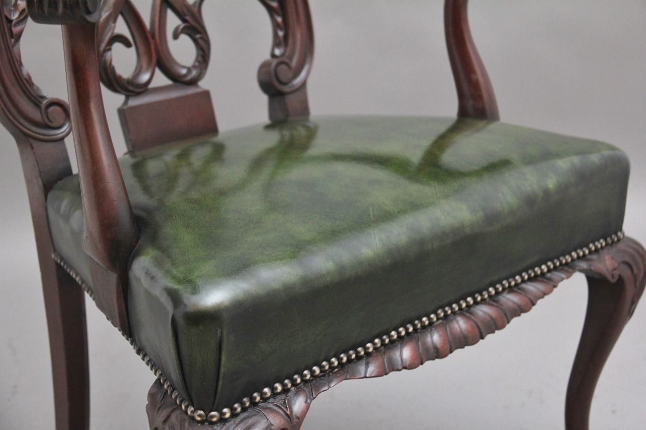 Furniture Early 20th Century Chippendale Style Armchair photo
