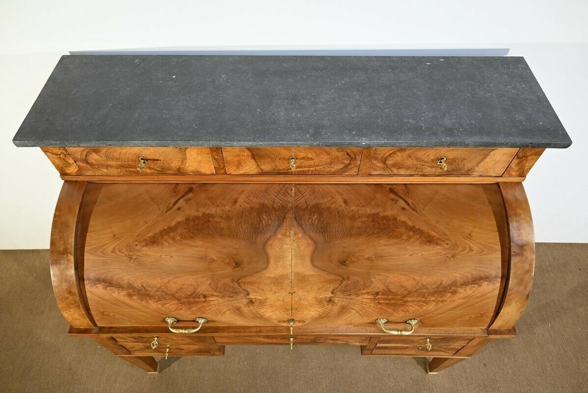 Important Property Cylinder Desk In Walnut, Directoire Period – Early 19th Century photo buy