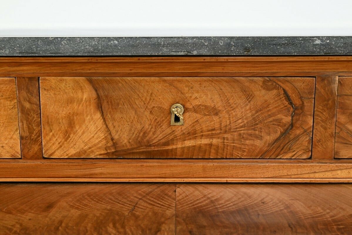 photo for sale Important Property Cylinder Desk In Walnut, Directoire Period – Early 19th Century