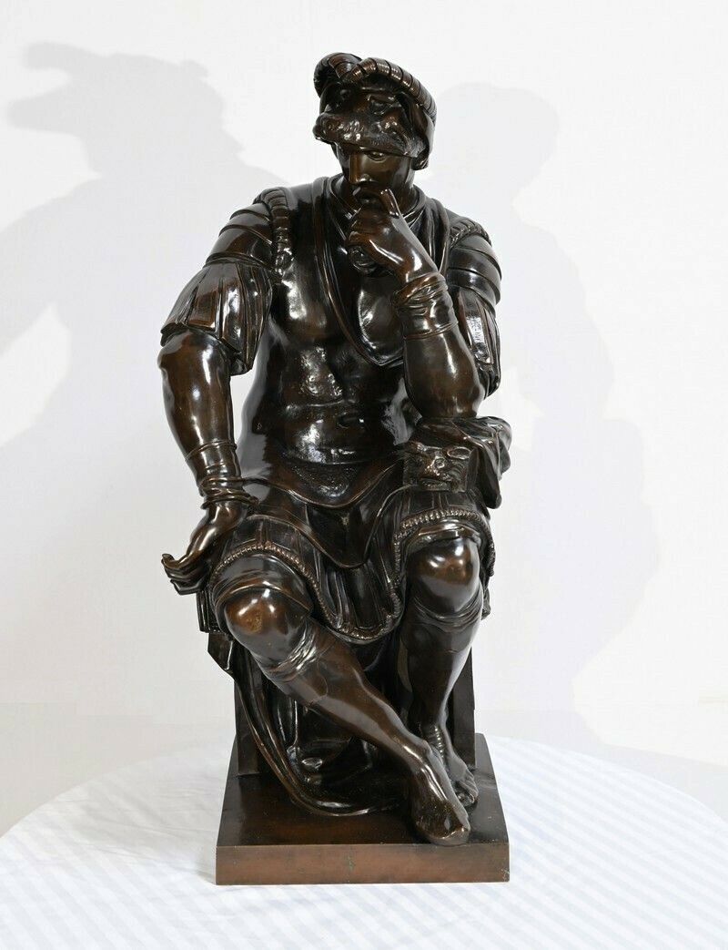Bronze “Laurent De Medici” After Michelangelo, 19th Century School – Mid 19th Century