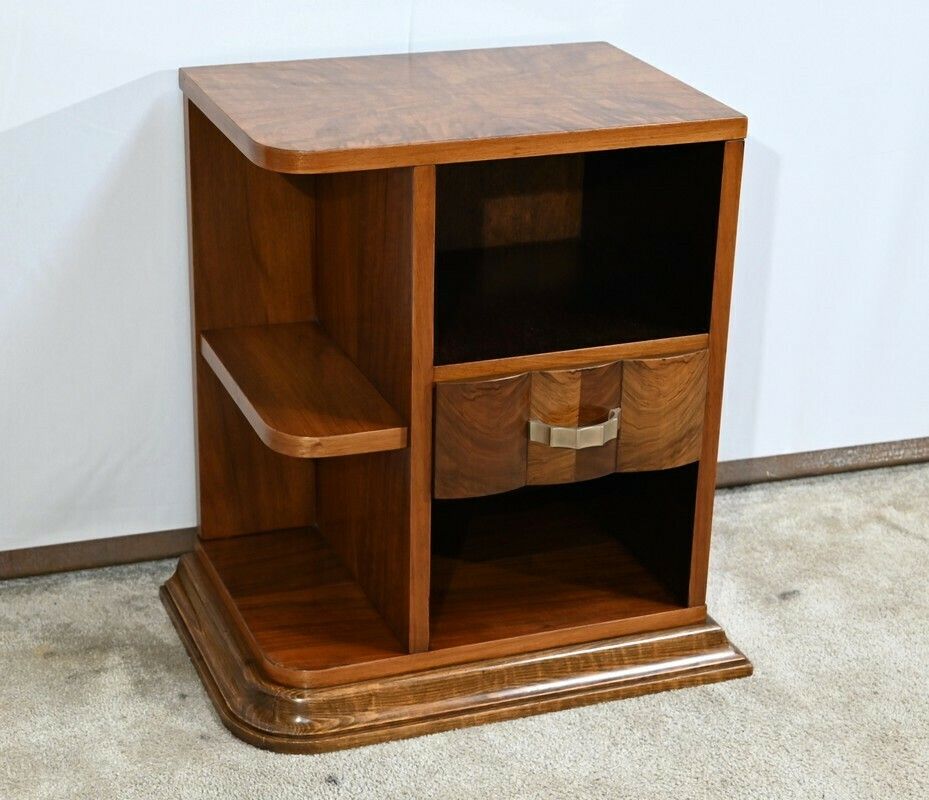 Small Walnut Bedside Table, Art Deco – 1920 photo furniture