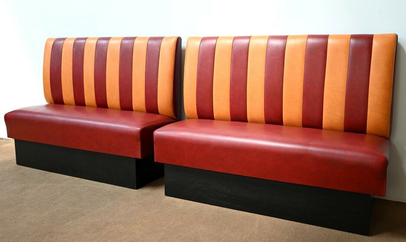 Pair Of Faux Leather Bistro Benches – 1970 photo Furniture