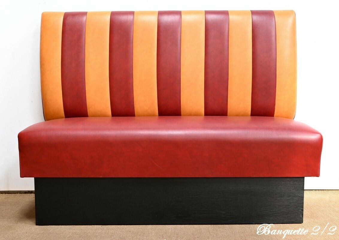 Pair Of Faux Leather Bistro Benches – 1970 photo buy