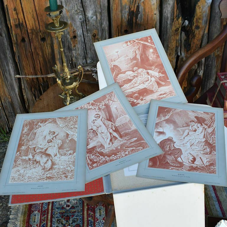Antique Das Goldene Zeitalter Alexander Zick Book Colour Plates Set Of 12 Plates photo 125.0