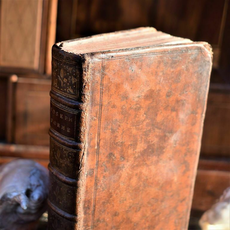 photo for sale Antique Rare 1767 Joseph En Neuf Chants Paul Jérémie Bitaubé Leather Bound Book