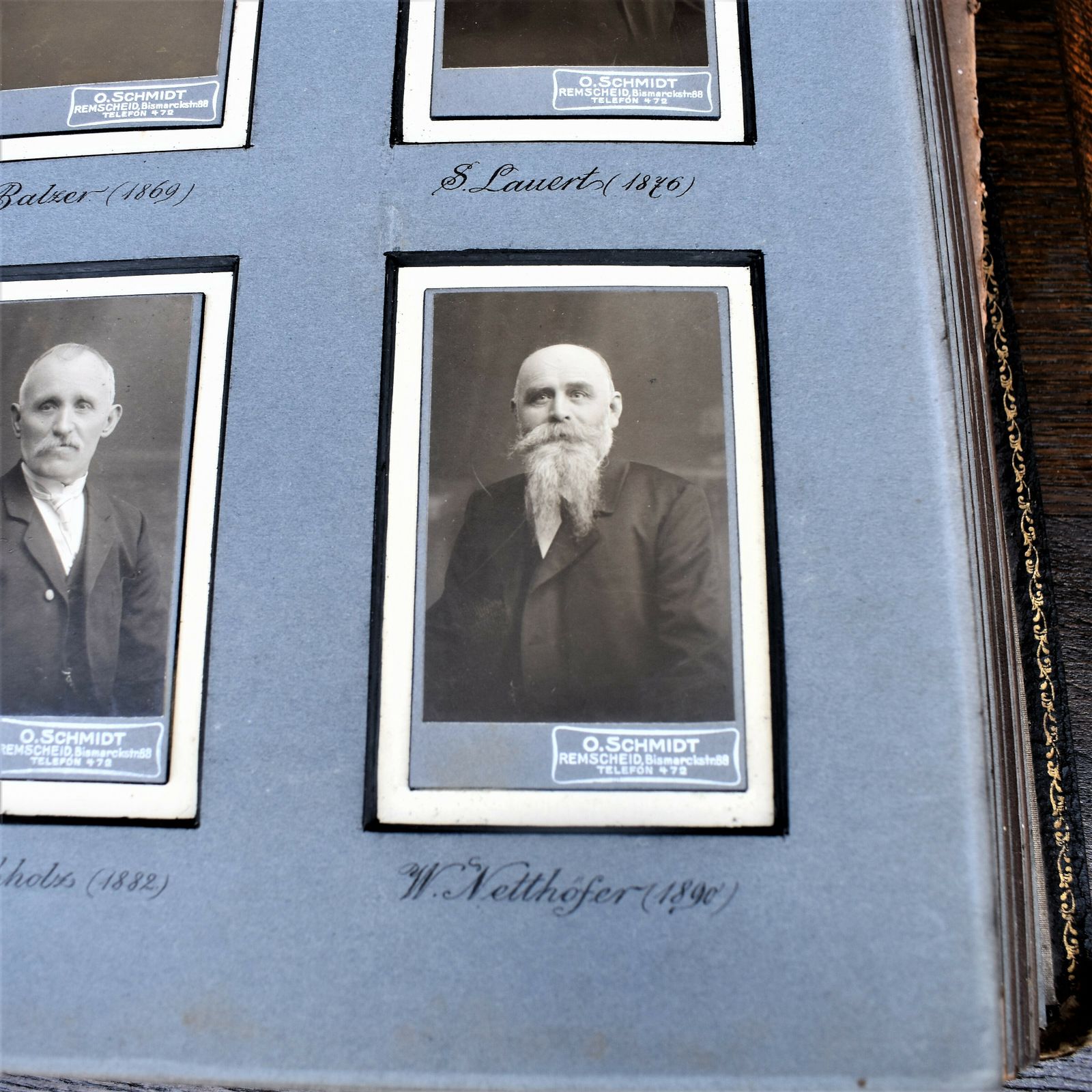 Antique Rare 1914 Max Franke Mannesmann Metal Comp. Germany Leather Photo Album photo vintage