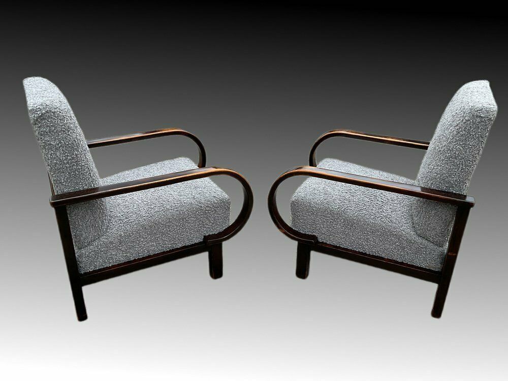 Art Deco Armchairs By Jindrich Halabala For Up Závody, 1930s, Set Of 2 photo Furniture