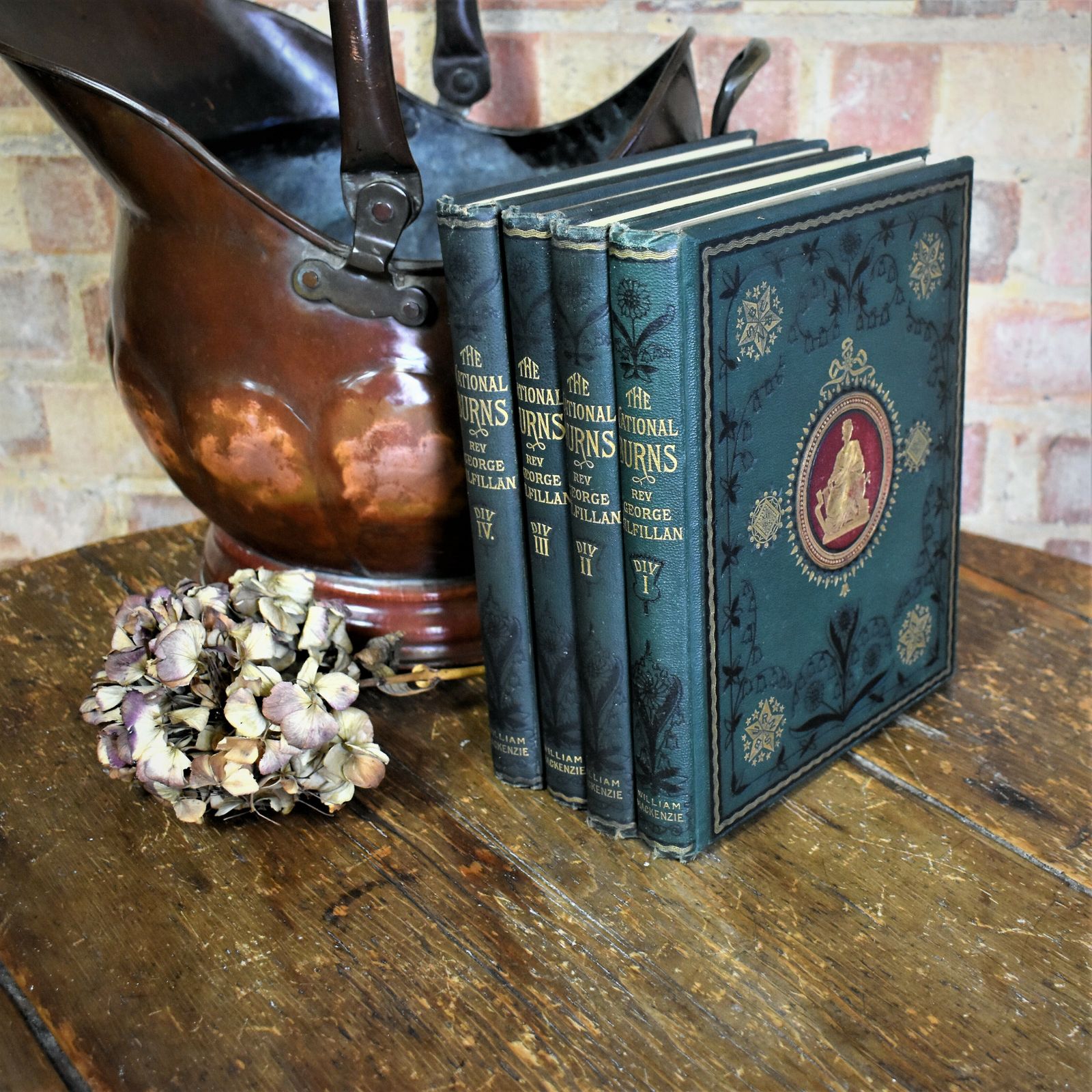 Antique 1896 National Burns Books George Gilfillan Decorative Embossed Cover