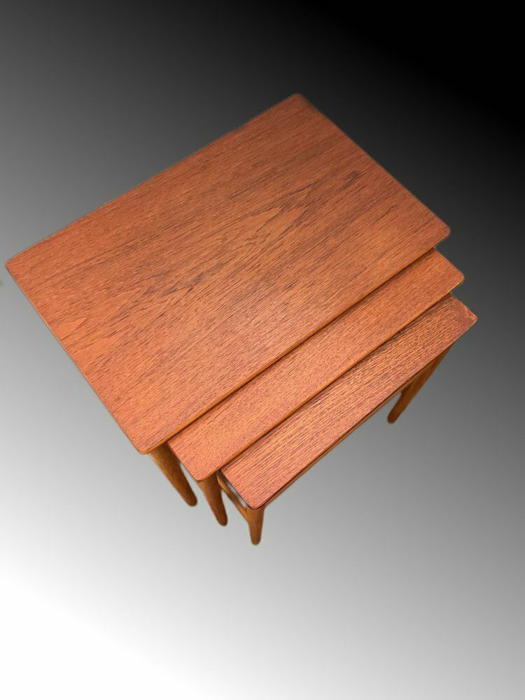Nesting Tables By Hans J. Wegner For Andreas Tuck, Denmark, 1950s, Set Of 3 photo vinterior