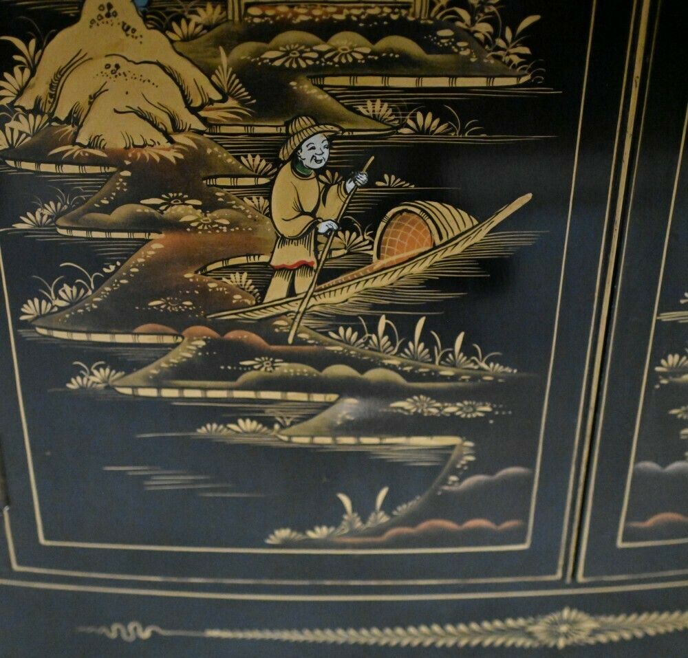 Art Deco Drinks Cabinet Lacquered Chinoiserie Cocktails photo buy