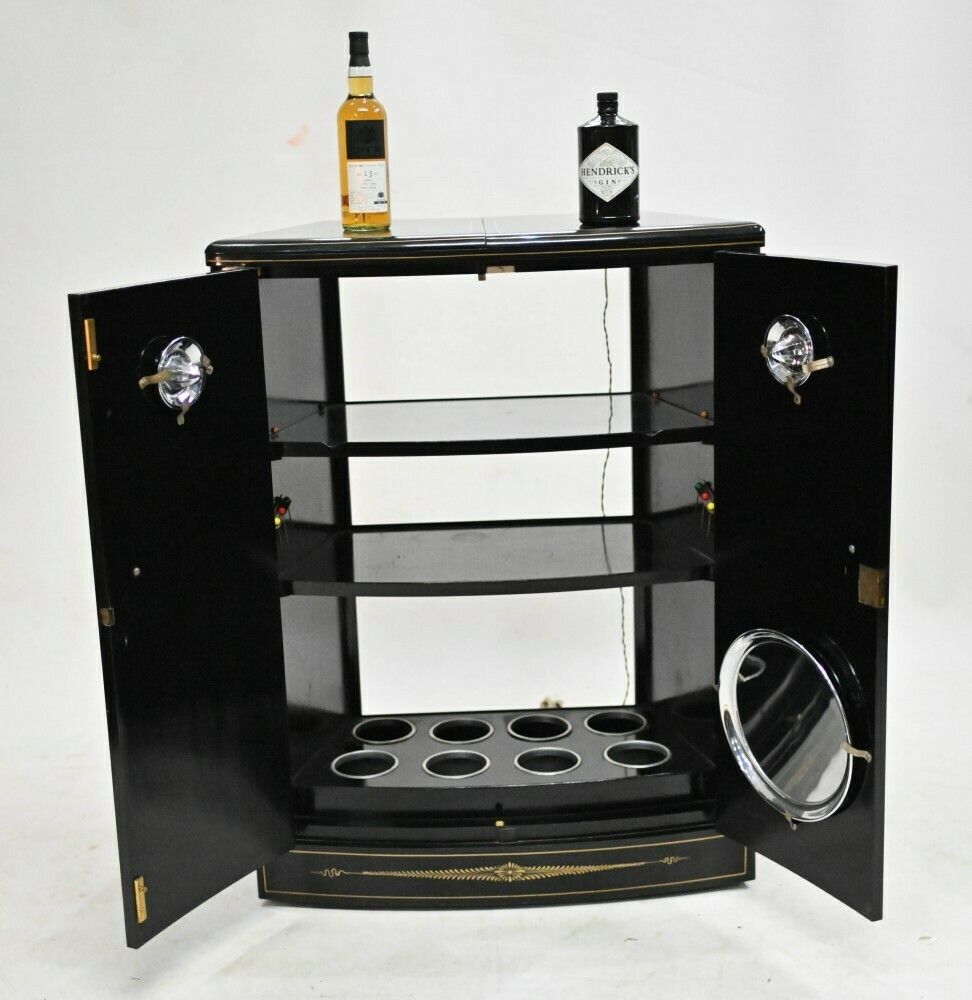 Furniture Art Deco Drinks Cabinet Lacquered Chinoiserie Cocktails photo