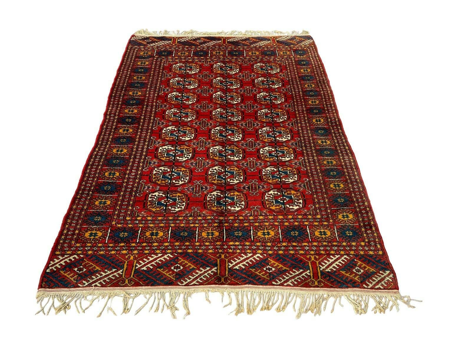 Vintage Afghan Buchara Rug ,Feiner Handgeknüpfter Orientteppich Turkmen Buchara Teppich photo buy