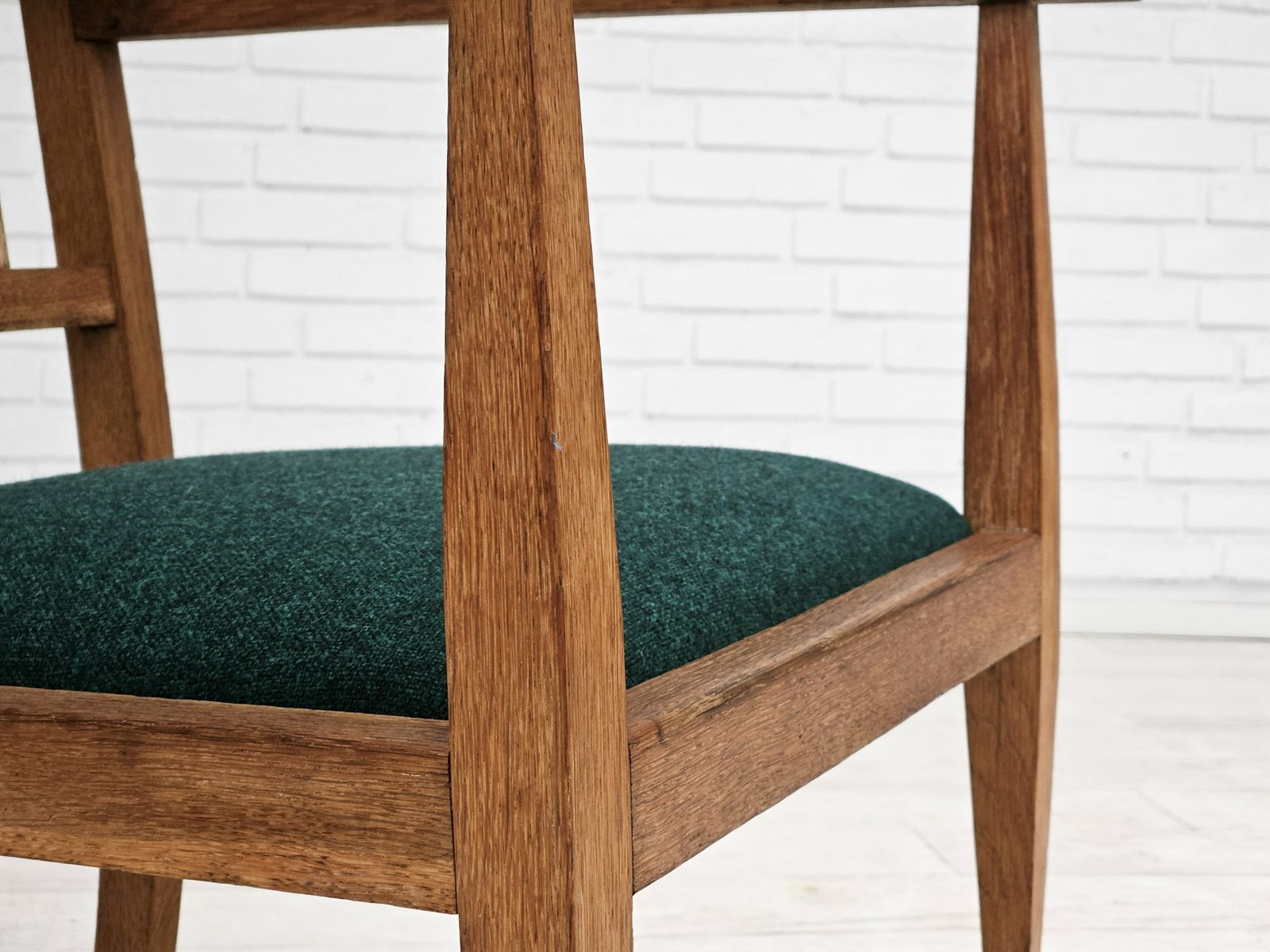 1950 60s, Reupholstered Danish Highback Rocking Chair, Kvadrat Furniture Wool. photo furniture