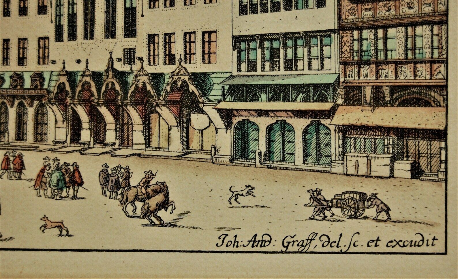 photo furniture Der Römer Berg In Frackfort Am Mayn , Engraving