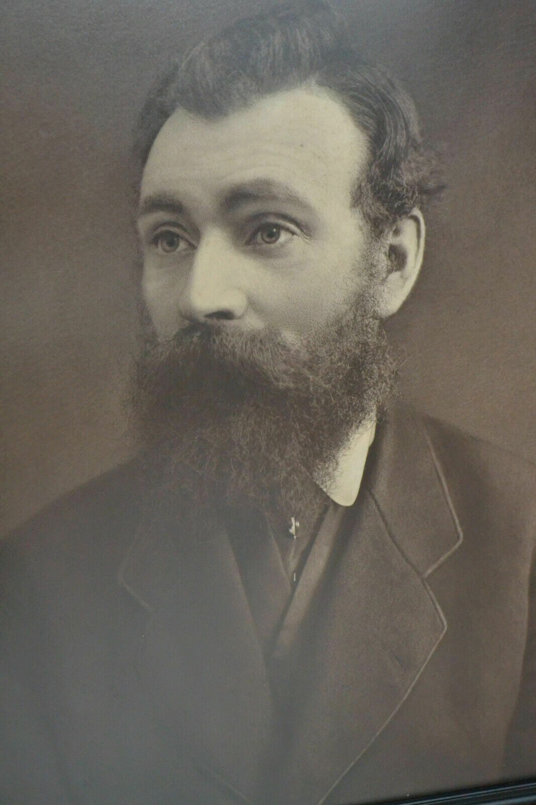Original Victorian Photograph Of A Bearded Gentleman photo Art
