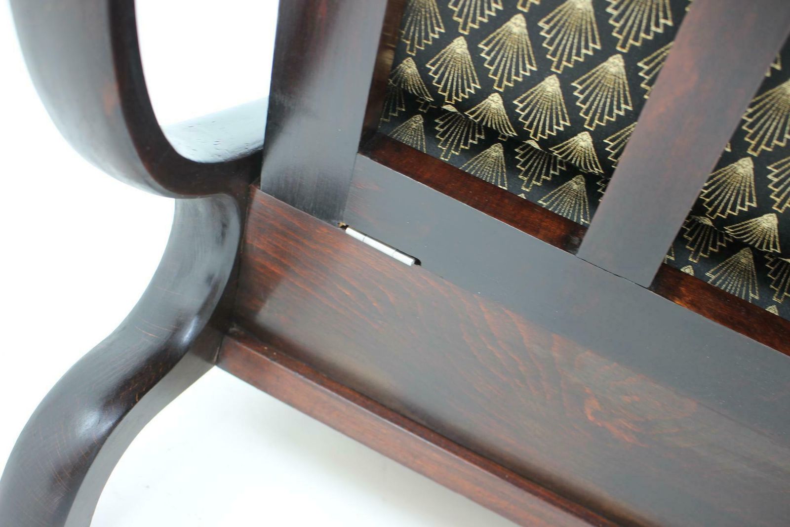 Furniture 1930s Pair Of Rare Restored Art Deco Adjustable Armchairs, Czechoslovakia photo
