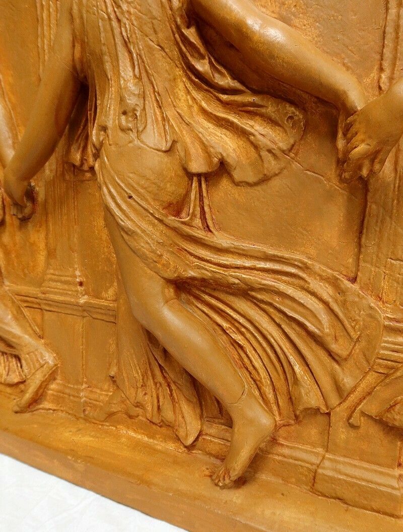 photo vintage High Relief Plaster Sculpture, “Dancers Of Borghese” – 19th Century