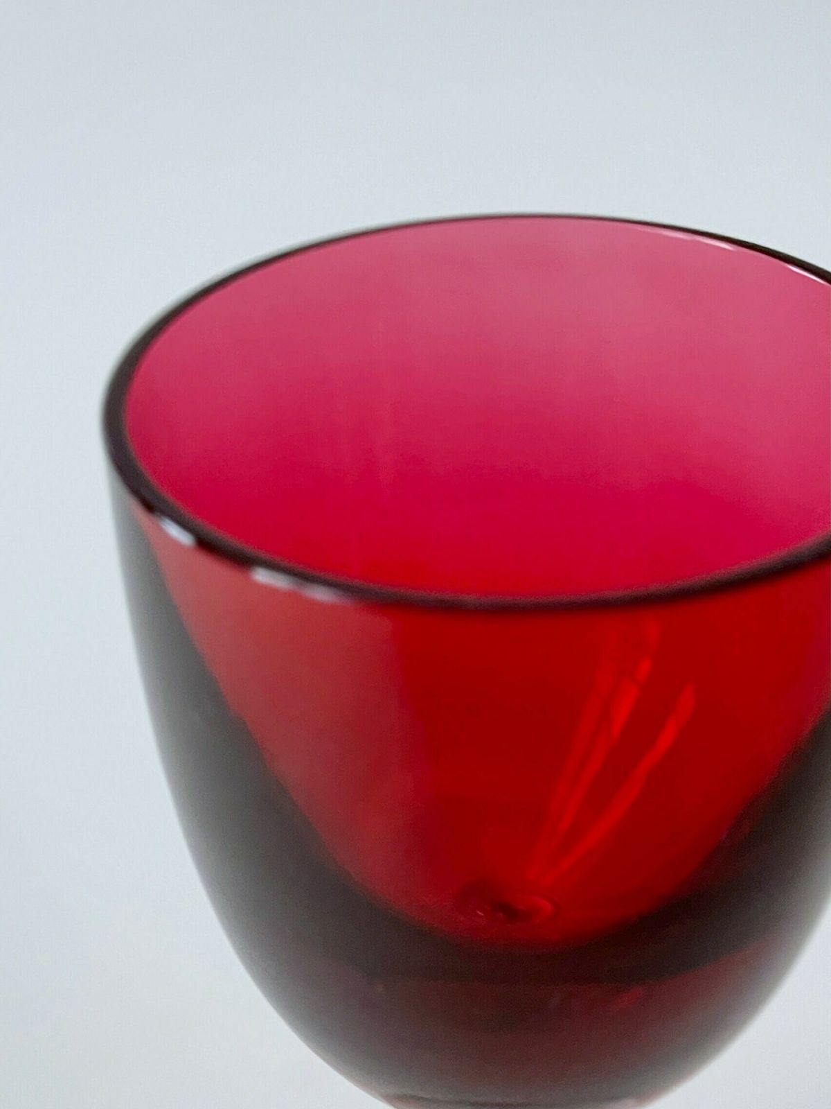 French Vintage Red And Blue Wine Glasses. Set Of 4 Coloured Glasses photo 142.0