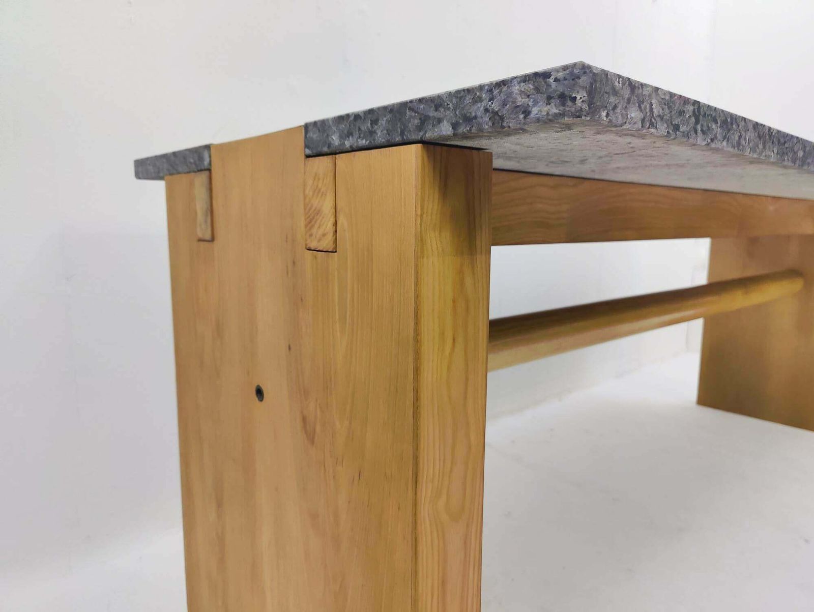 Furniture Console Model ''Valmarana'' By Carlo Scarpa For Simon, Ash And Granite, Italy 1972 photo