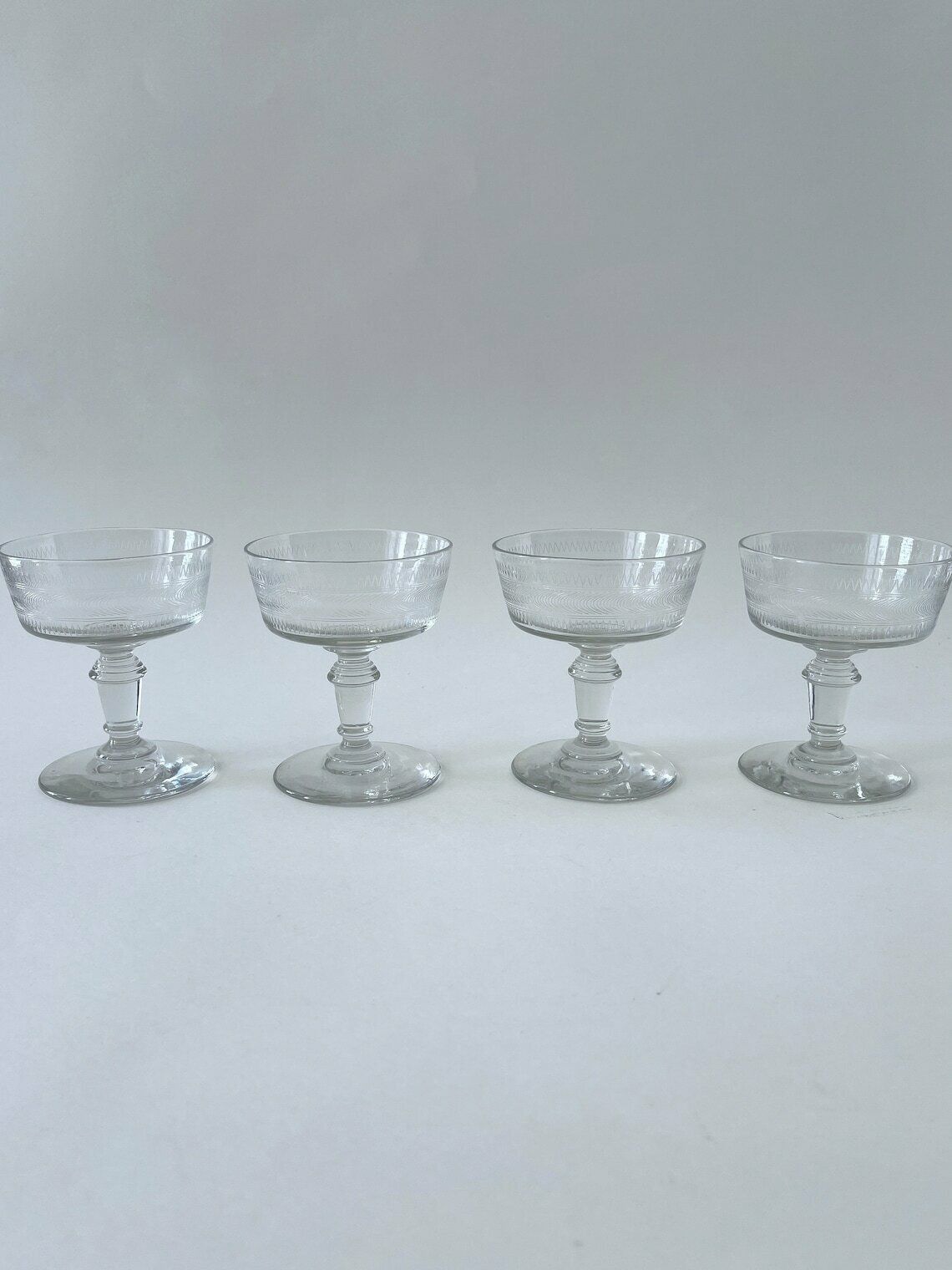 4 Vintage Champagne Glasses Gatsby Style Coupe Glasses Wedding Gift Mother's Day Gift photo furniture