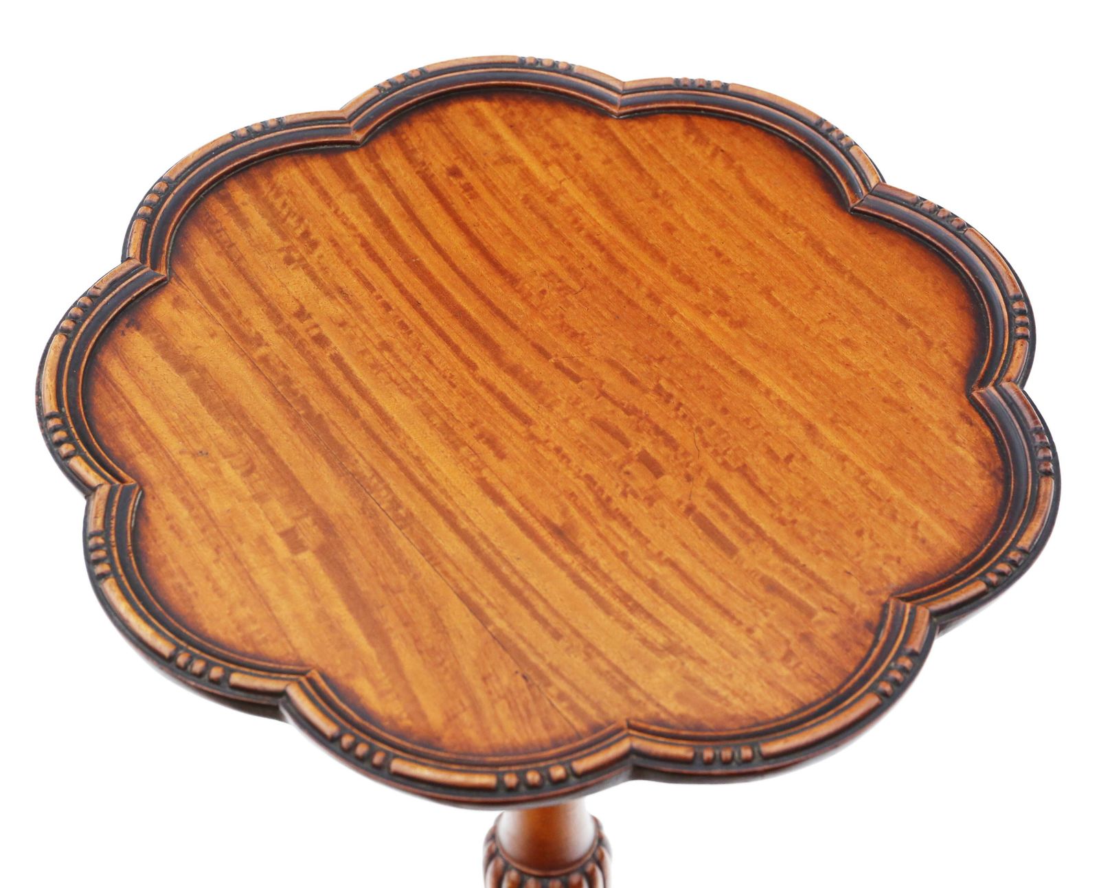 Vintage Fine Quality Georgian Revival Wine Or Side Table C1950 Satin Walnut photo for sale