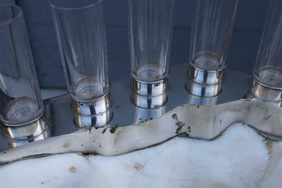 photo vinterior Tridacna Shell With Champagne Glasses Oysters Gabriella Binazzi 1970