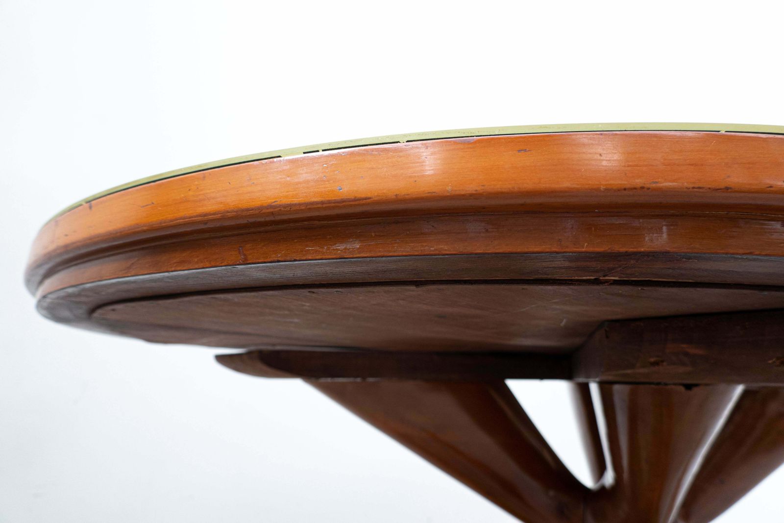 Mid Century Wooden Italian Dining Table Attributed To Guglielmo Ulrich, 1950s photo vintage