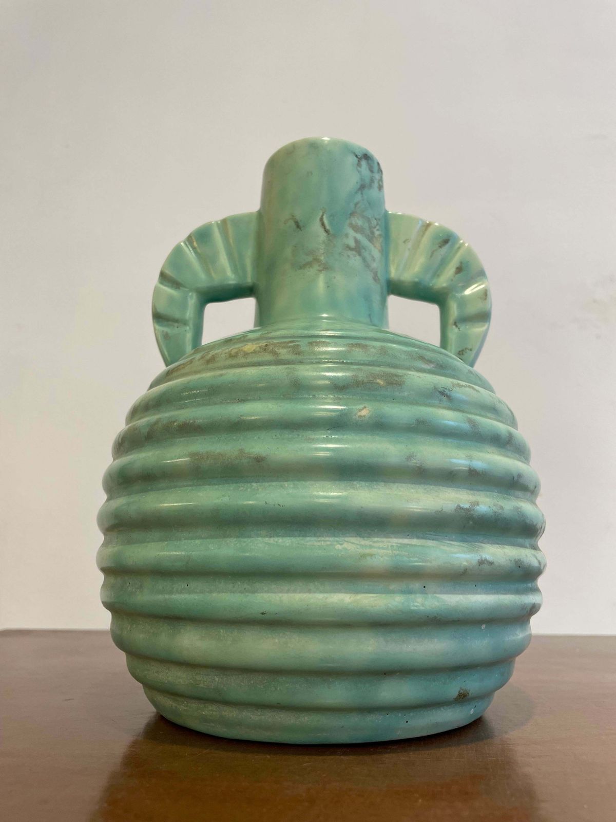 Bleu Ceramic Vase By Boch, 1920s photo furniture
