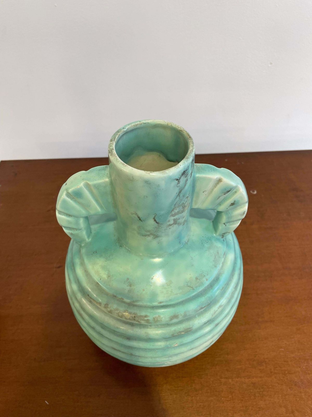 Bleu Ceramic Vase By Boch, 1920s photo 722.0