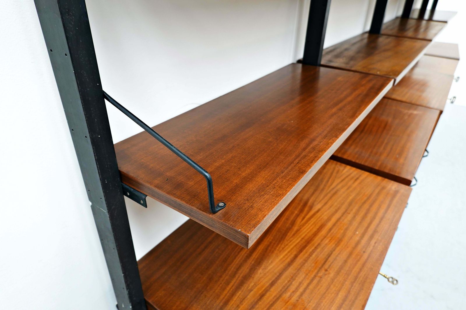 Mid Century Modern Italian Teak Wall Unit By Ico Parisi, 1960s photo for sale