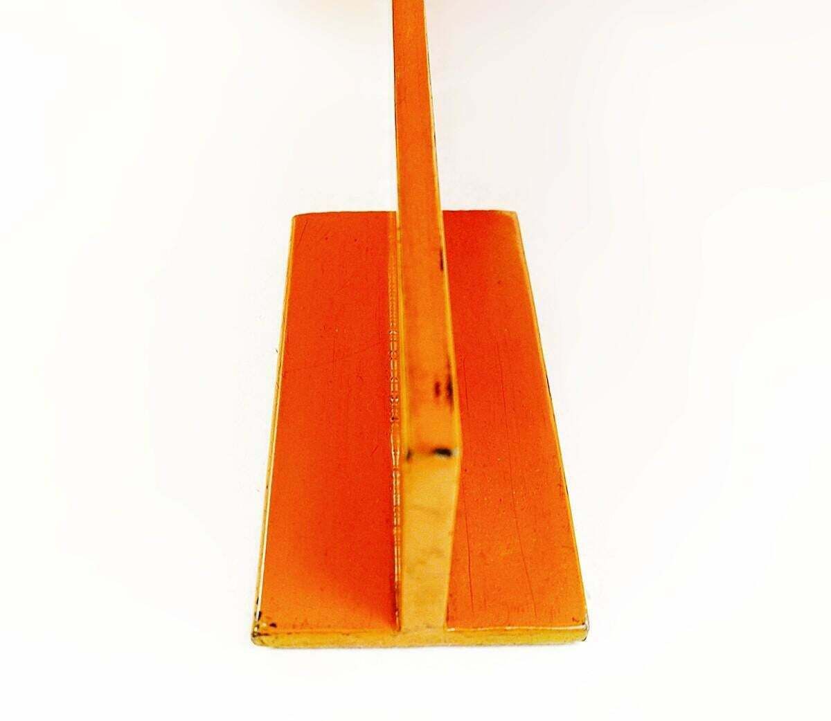 photo vinterior Orange Dining Table By Azucena, Metal And Black Granite, Italy, 1980s