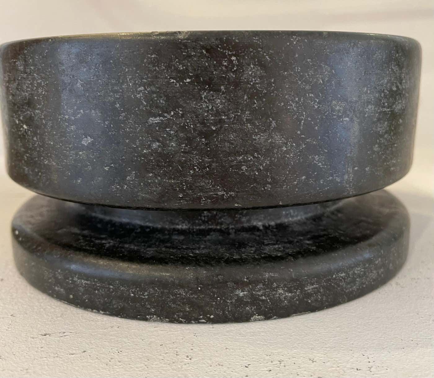 Italian Black Marble Cup/Ashtray By Angelo Mangiarotti, 1970s photo furniture