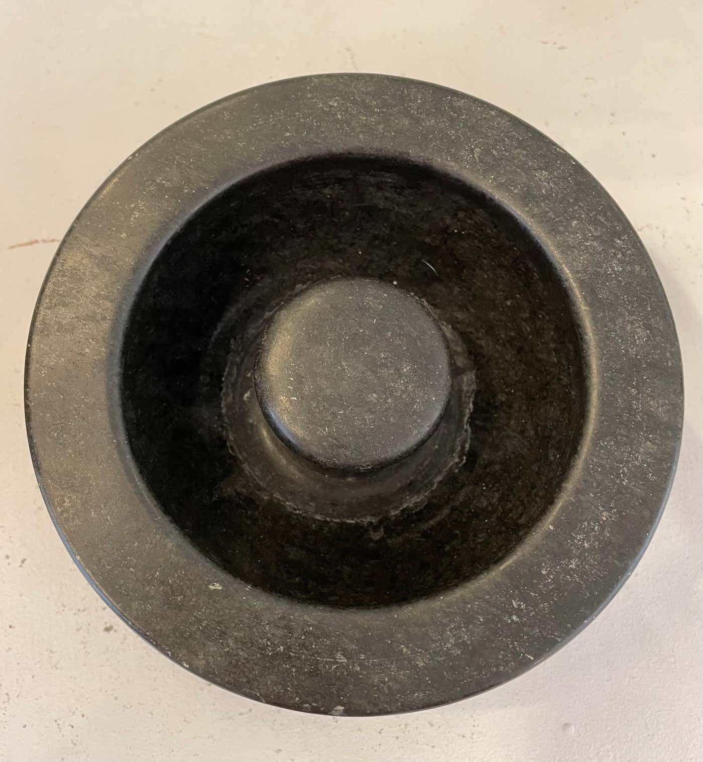 Italian Black Marble Cup/Ashtray By Angelo Mangiarotti, 1970s photo for sale