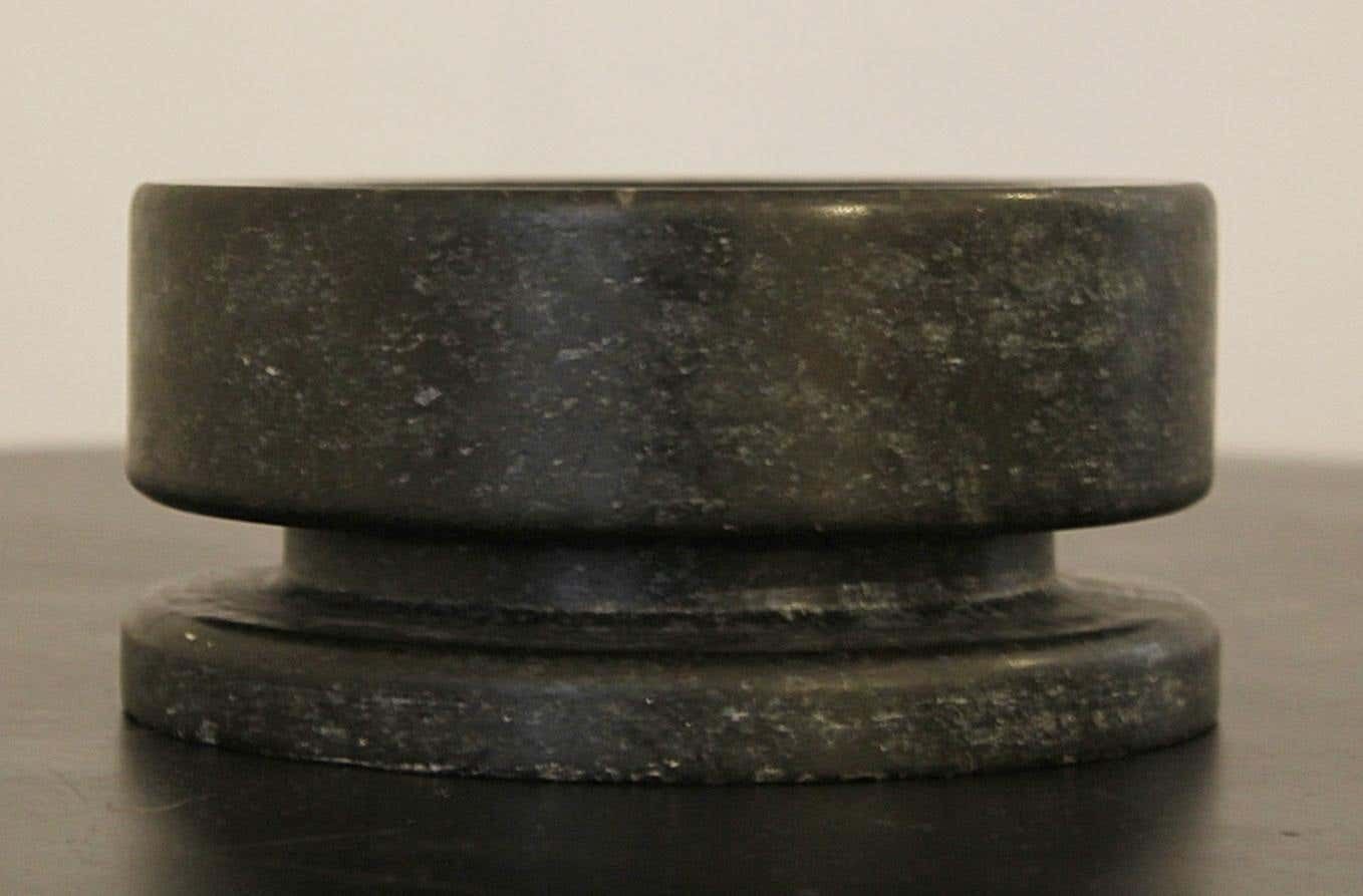 Italian Black Marble Cup/Ashtray By Angelo Mangiarotti, 1970s photo vinterior