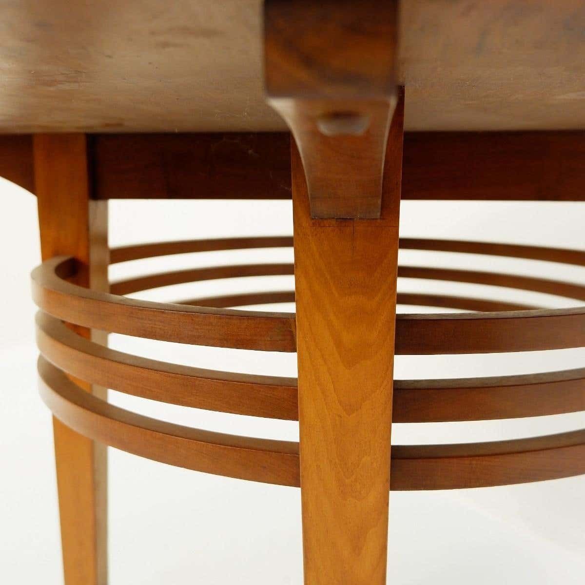 Liszt Table By Gustave Serrurier Bovy, Mahogany And Brass, 1900s photo vintage
