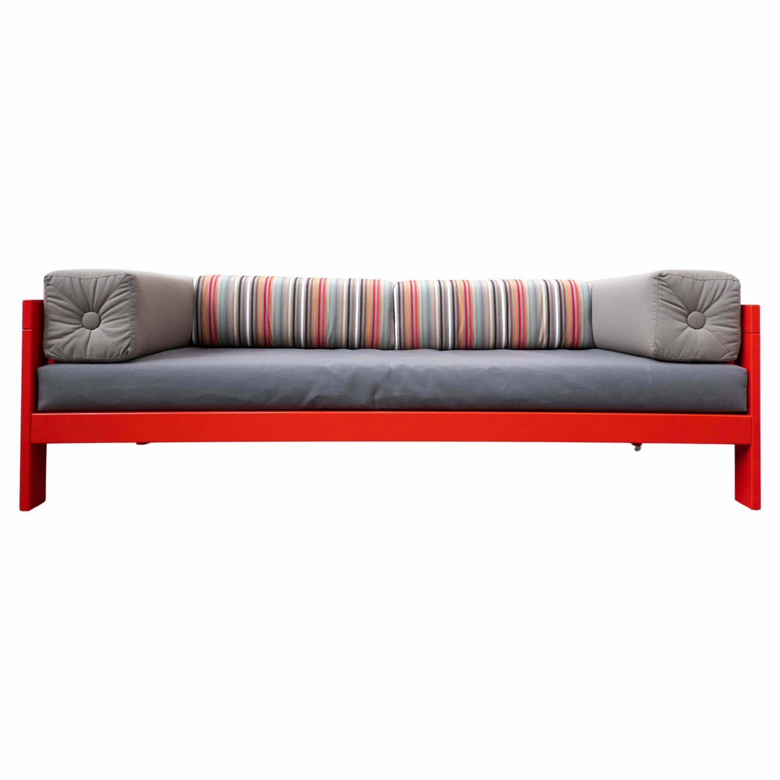 Mid Century Orange "Califfo" Sofa By Ettore Sottsass, Poltronova, Italy, 1960s