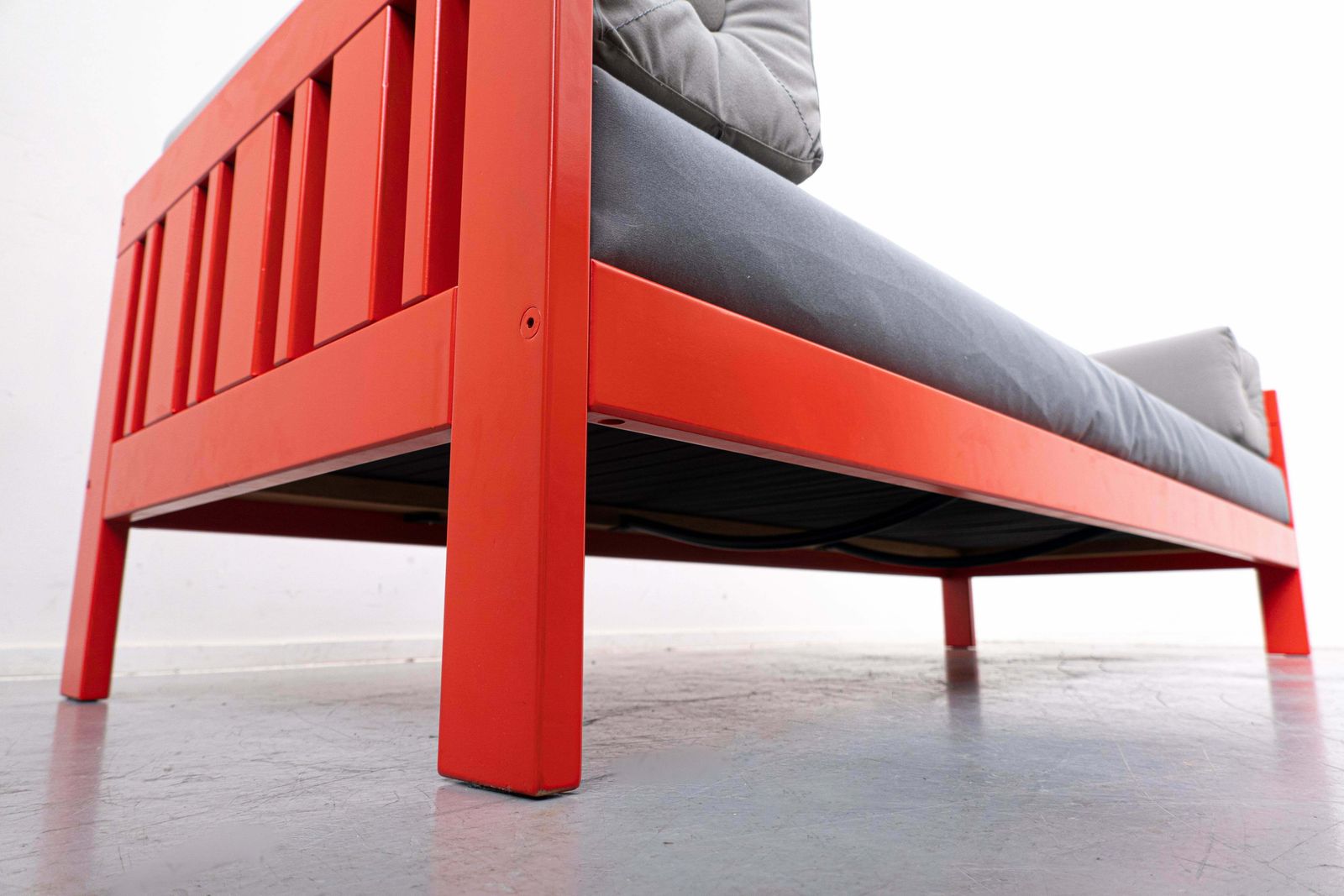 Mid Century Orange "Califfo" Sofa By Ettore Sottsass, Poltronova, Italy, 1960s photo vinterior
