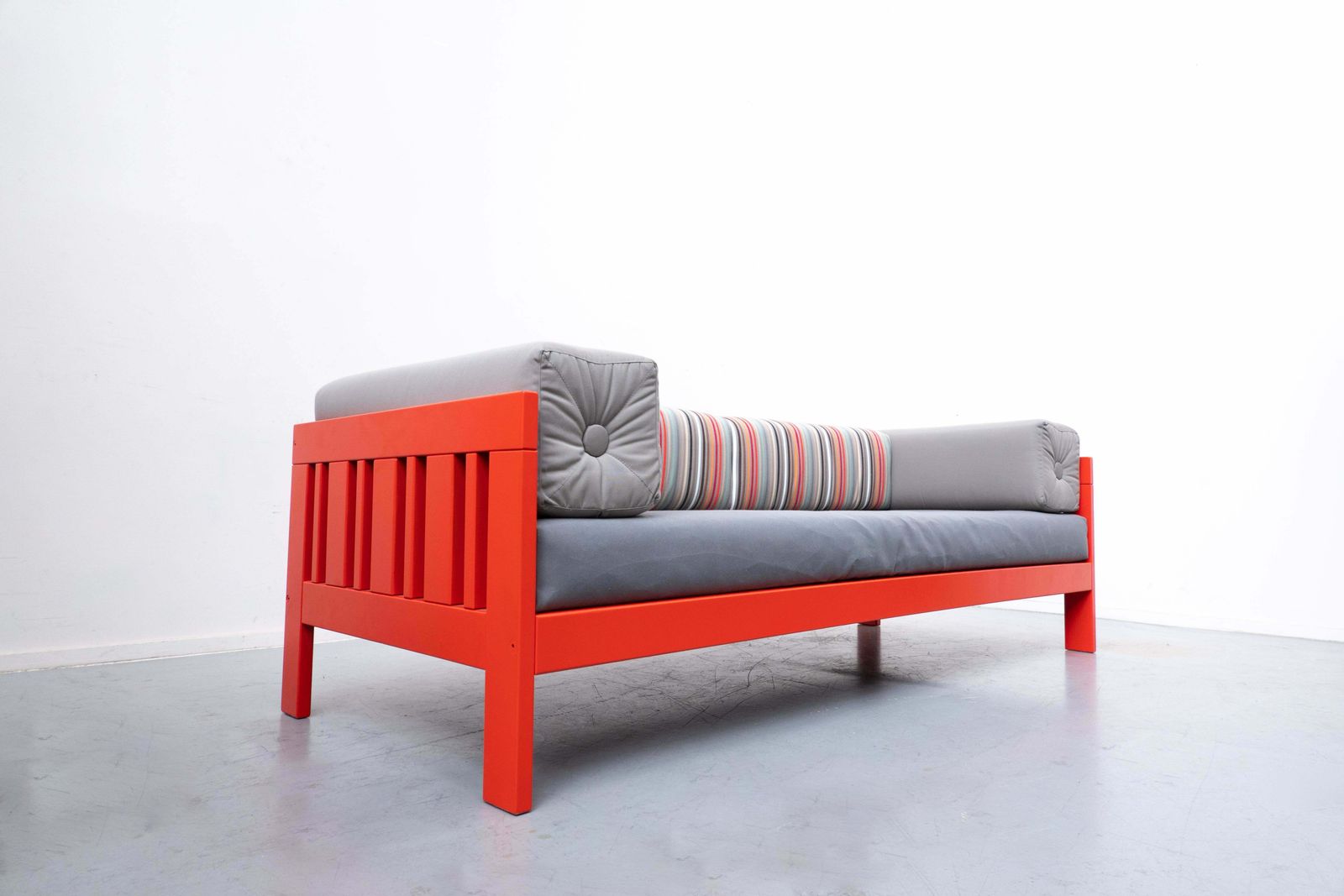 Mid Century Orange "Califfo" Sofa By Ettore Sottsass, Poltronova, Italy, 1960s photo buy
