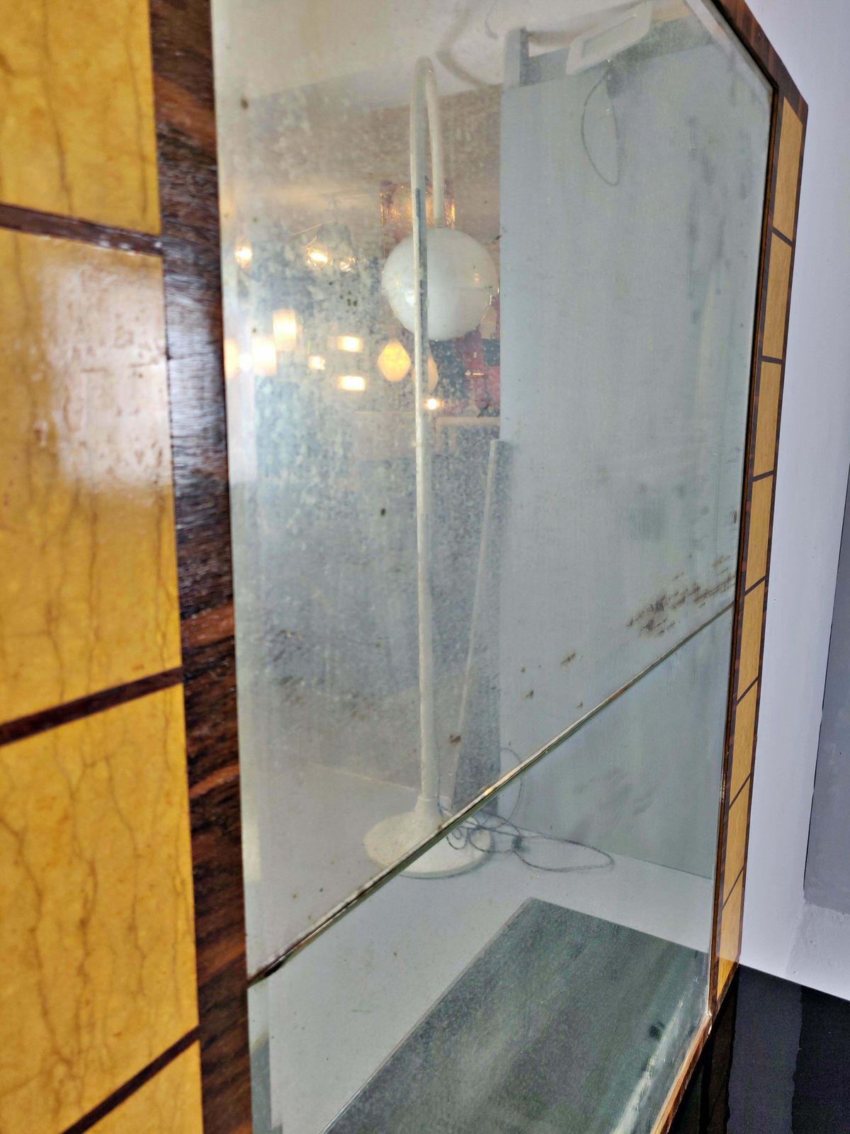 Italian Art Deco Chest Of Drawers With Standing Mirror photo for sale