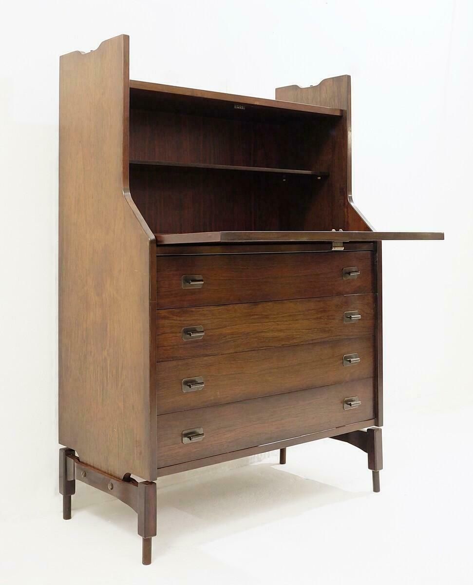photo furniture Mid Century Modern Wooden Secretary Desk, Italy, 1970s