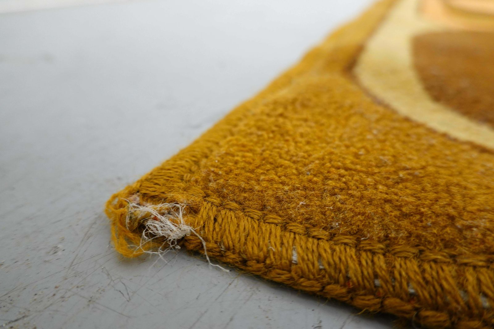Abstract Orange, Yellow And Brown Wool Carpet, 1970s photo for sale